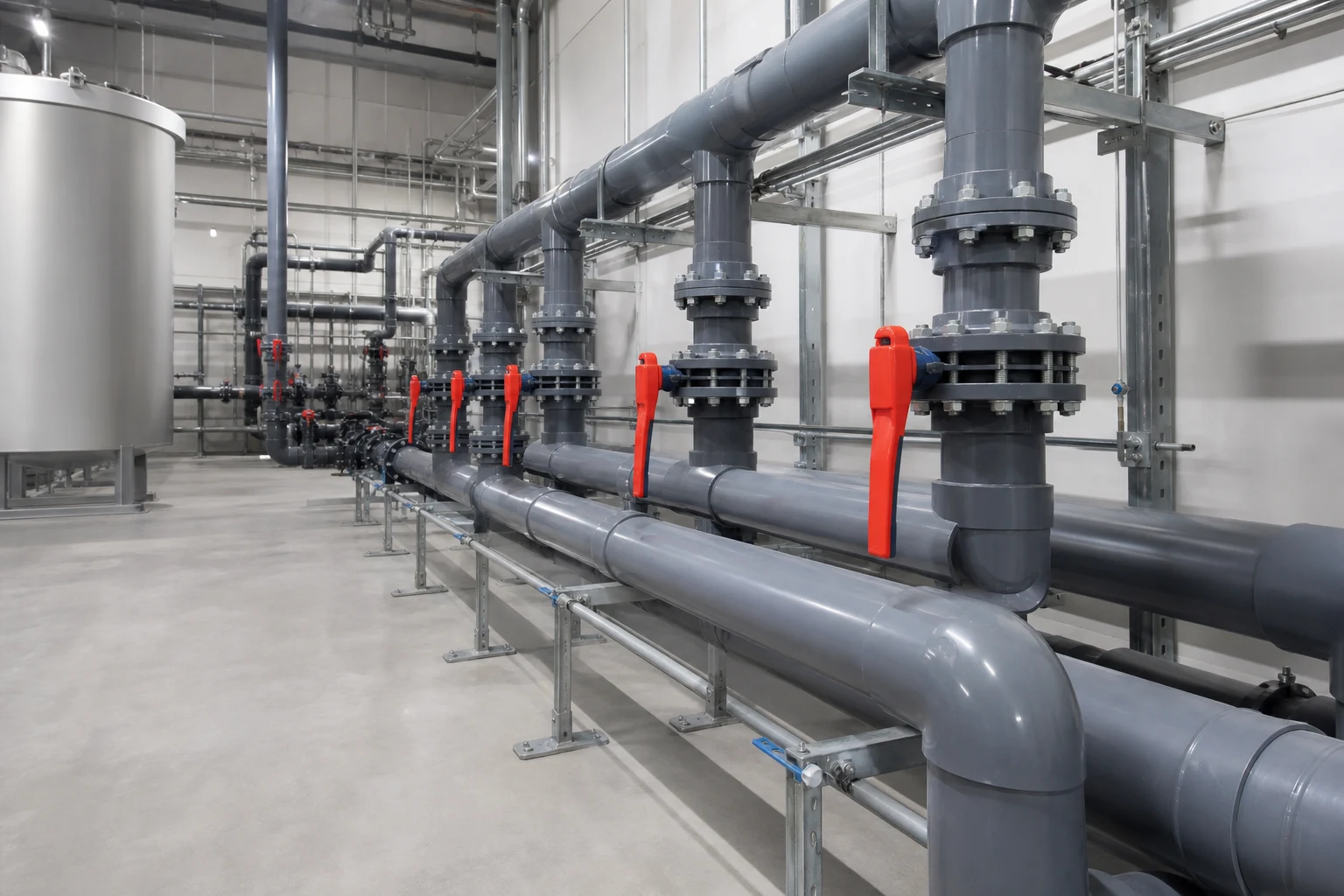 Industrial piping installation